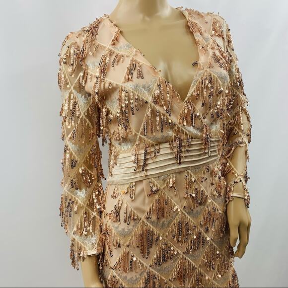 Vintage Shero Pink Sequin Mini Dress - Picture 3 of 8